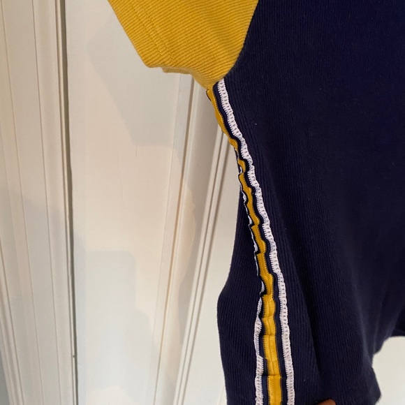 silence + noise (UO) Navy & Yellow T-Shirt - Picture 3 of 6